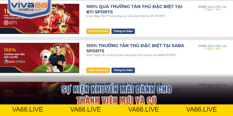 VIVA88 - Nhà Cái Thể Thao Uy Tín, Ưu Đãi Năm Mới 2026 Cực Khủng - Va66